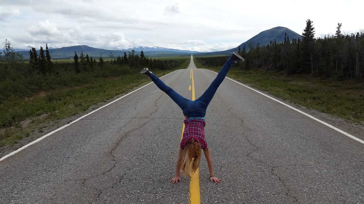 Hand stand Alaska